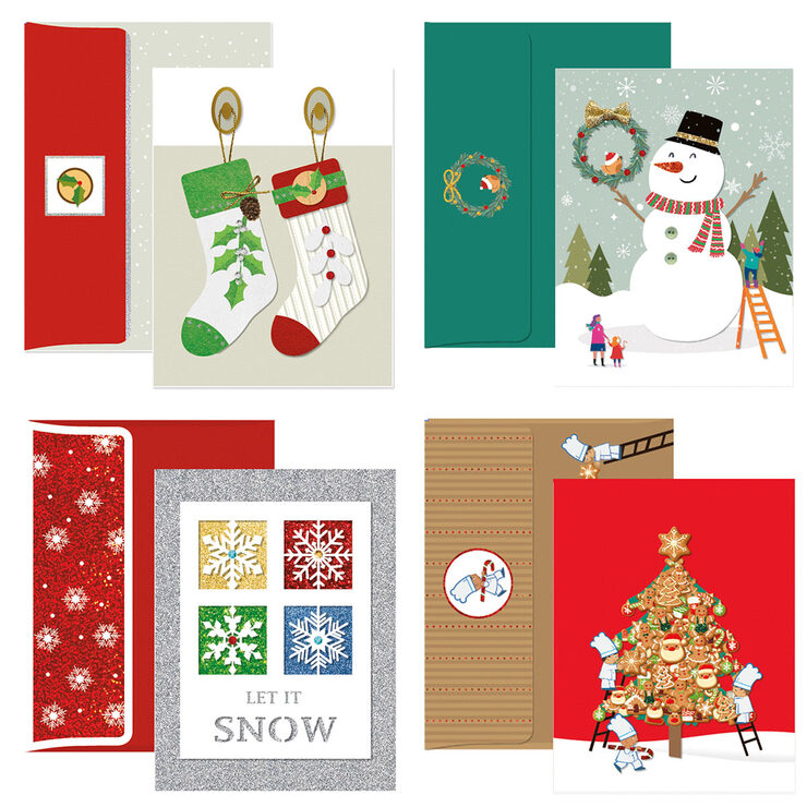 Burgoyne Hand Crafted Christmas Cards Assortment 30 Pack Costco UK