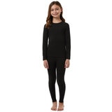 32 Heat Kids Plush Base Layer Set in Black, Large