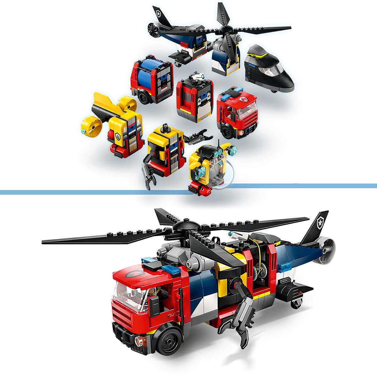 LEGO City Helicopter, Fire Engine & Submarine Remix - Model 60462 (7+ Years)