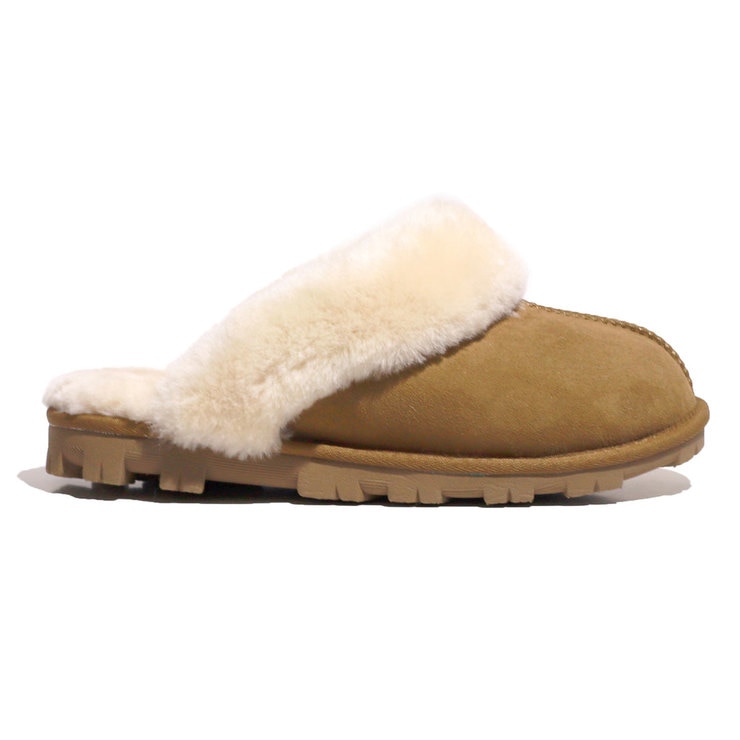 Kirkland Signature Women's Shearling Slippers in Chestnut, Size 4 ...