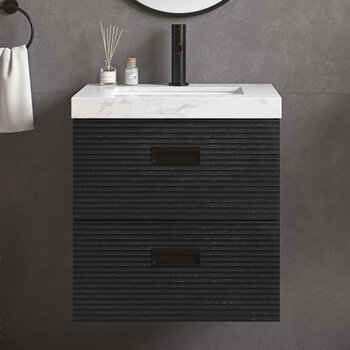 Ove Otis 600mm Wide Wall Mounted Vanity in Black