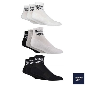 Reebok Unisex Core Ankle Socks, 6 Pack