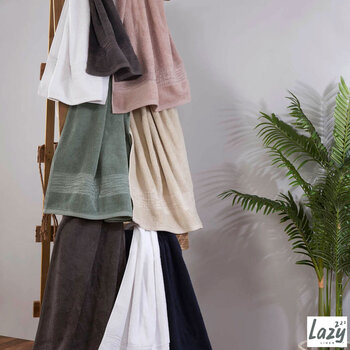 Lazy Linen 6 Piece Towel Bundle in 6 Colours, 2 x Hand Towel, 2 x Hand Towels, 2 x Bath Towels & 2 x Bath Sheets
