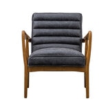 Gallery Datsun Antique Ebony Leather Armchair