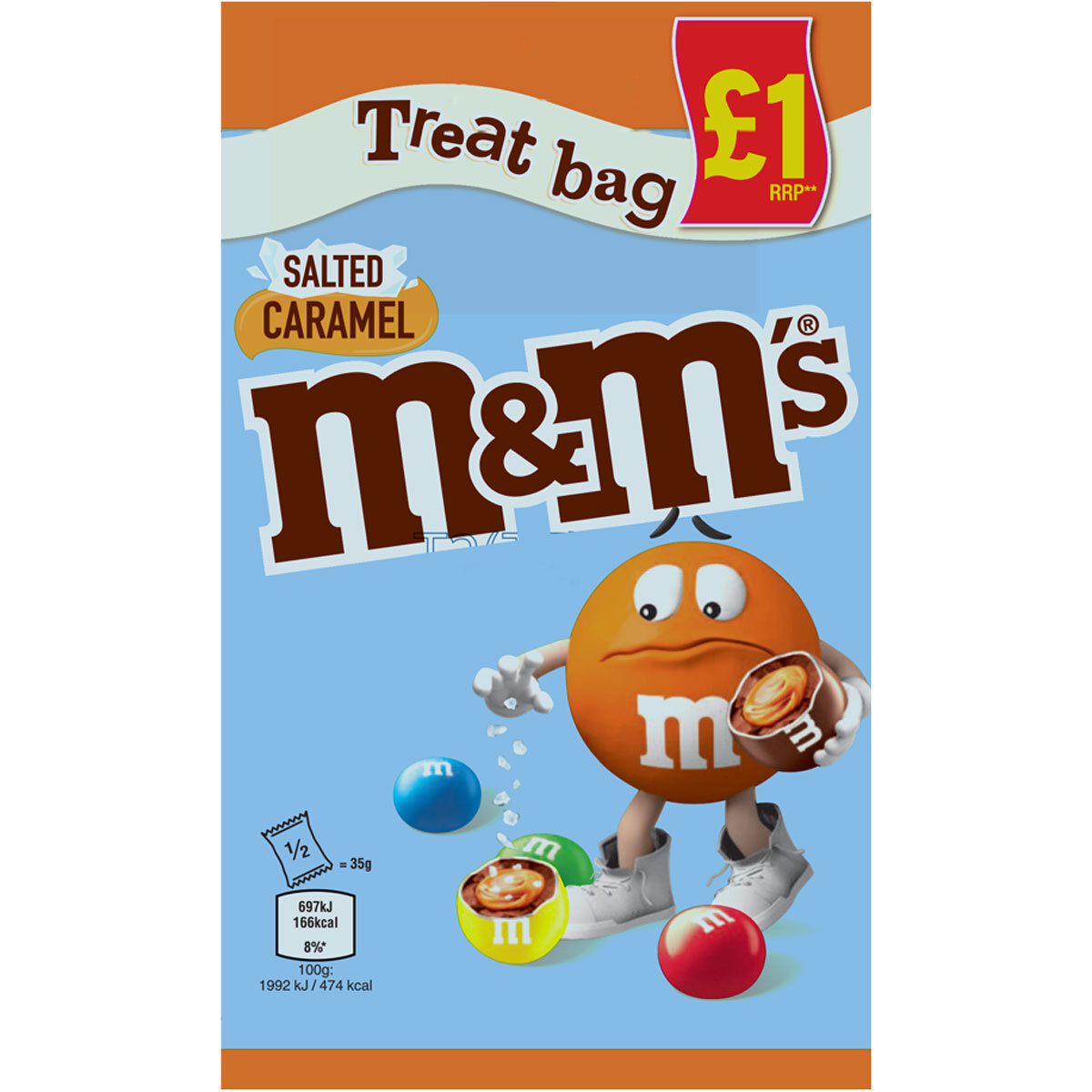 M&M's Crispy Chocolate Treat Bag PMP 77g (Box of 16)
