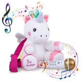 Plush Toy Sing Along, Uniqueen Karaoke Backpack with Microphone and Speaker (3+ Years)