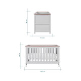 Tutti Bambini Verona Nursery 4 Piece Room Set, Grey