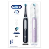 Oral B iO4 Toothbrush Matte Black & Lavender, Duo Pack