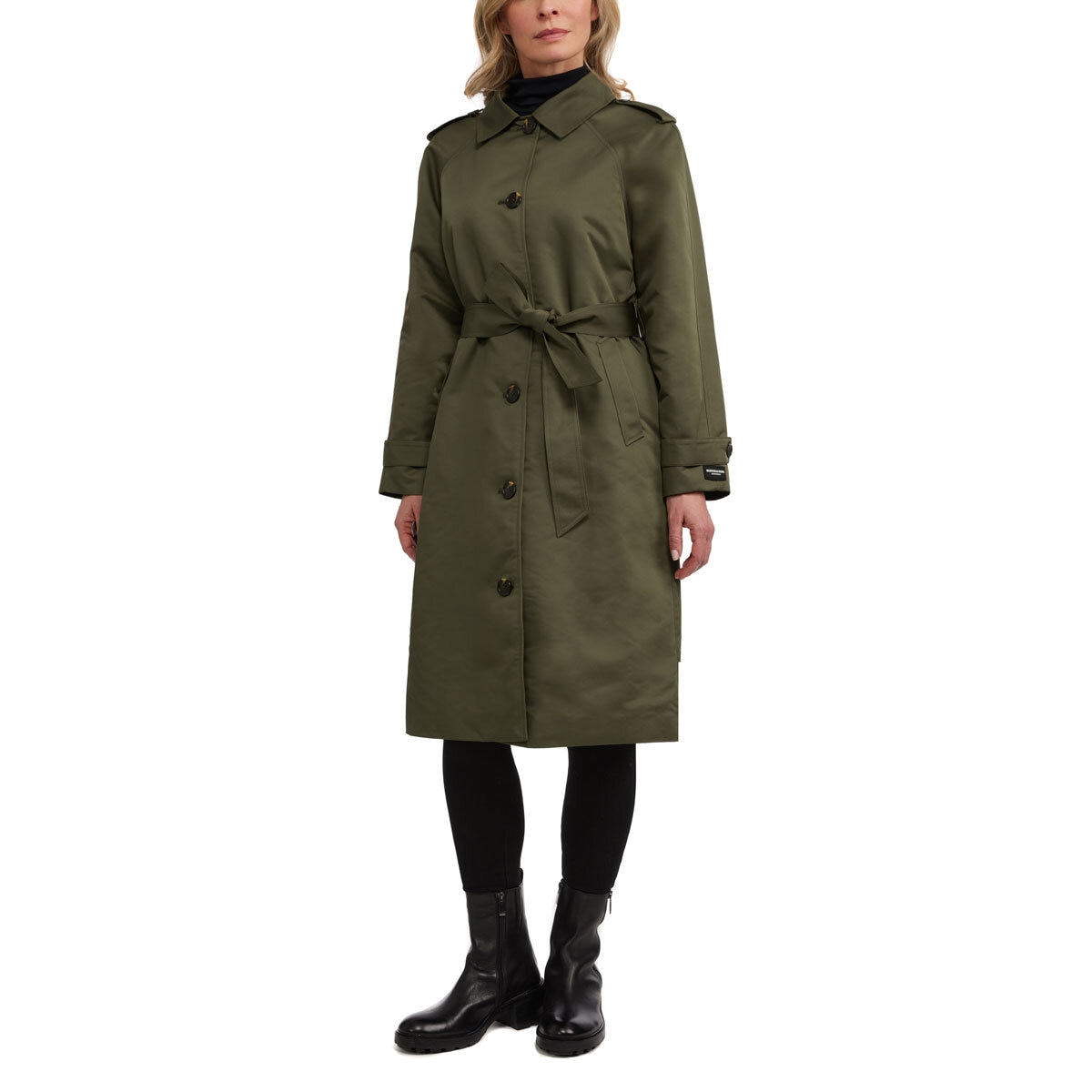 Scotch & Soda Ladies Trench Coat in Olive