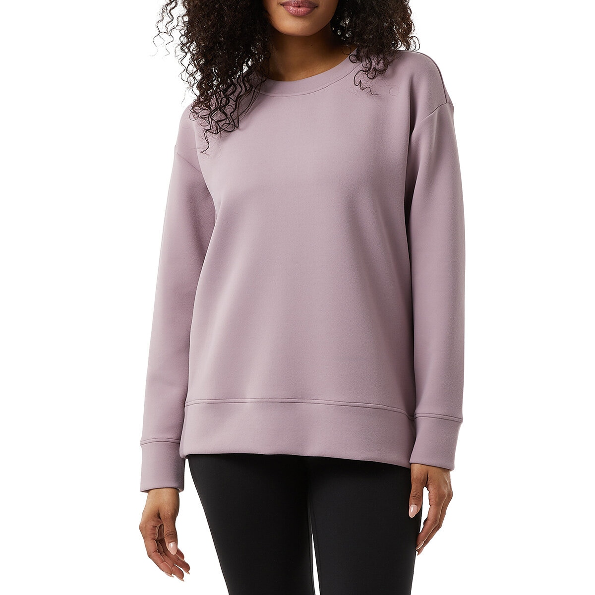 32 Degrees Ladies Sueded Tech Crewneck in Lilac