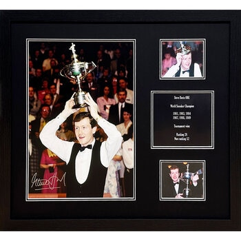 Steve Davis Signed Framed Snooker Photo