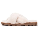 Kirkland Signature Ladies Shearling Slider Slipper in Tan