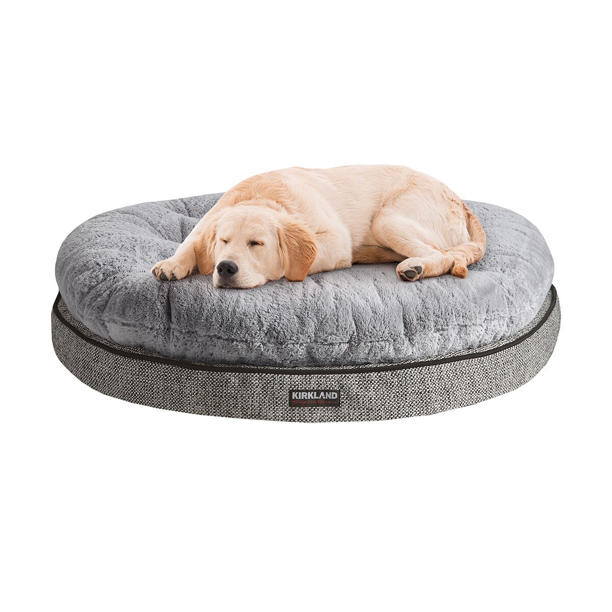 Kirkland Signature Round Pillow Orthopaedic Dog Bed, Grey