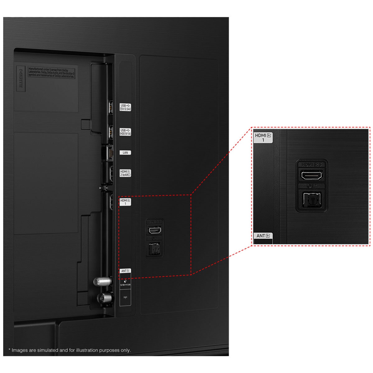 Port SAMSUNG QE75Q67DAUXXU