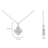 0.40ctw Round Briliant Cut Diamond Cluster Pendant, 18ct White Gold