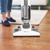 Close up image of the Polti Vaporetta 3 vacuuming floor