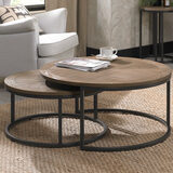 Bentley Designs Rio Weathered Ash Nest of Coffee Tables