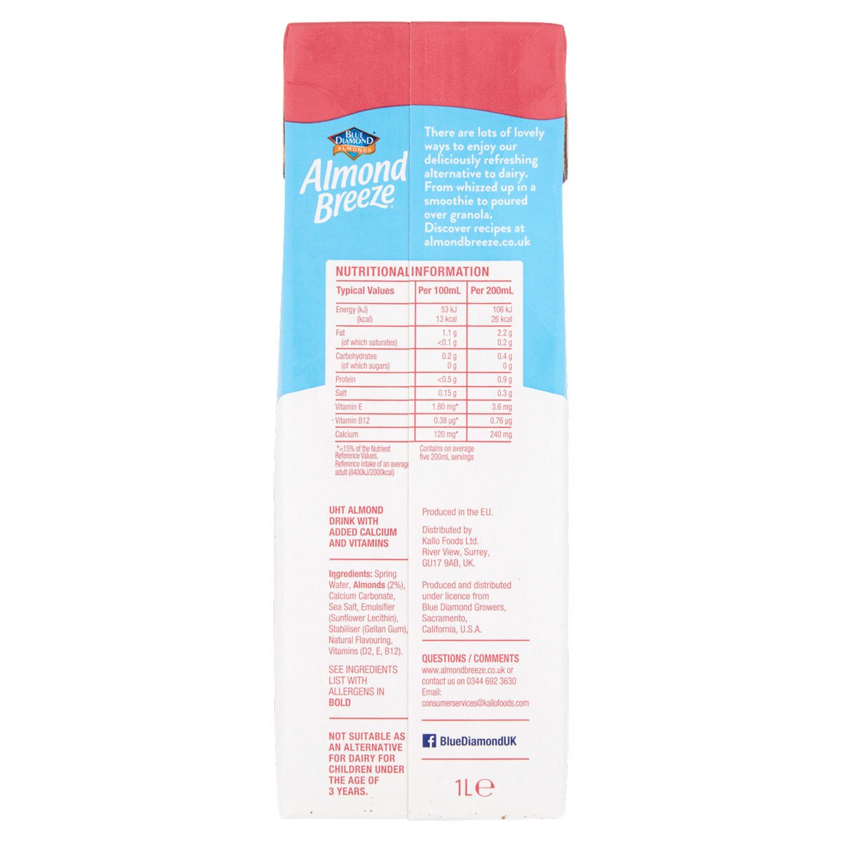 Blue Diamond Almond Milk Nutritional Information Blue Diamond Almond Milk Nutritional Information