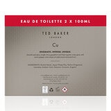 TED BAKER TONICS 2X100ML    Back of box