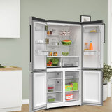 Bosch KFN96VPEAG, Freestanding Fridge Freezer, E Rated in Stainless Steel