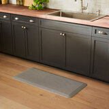 Dark Grey Herringbone Anti fatigue cushioned kitchen mat