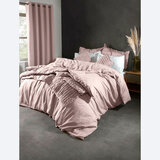 Lazy Linen 100% Washed Linen Throw in Pink