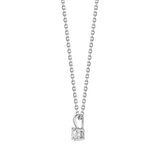 0.33ct Round Brilliant Cut Diamond Solitaire Pendant, 18ct White Gold