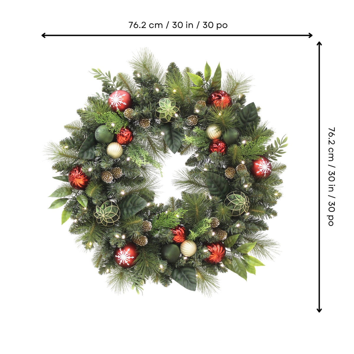 buy 24" Unlit Wreath Measurement Image at costco.co.uk