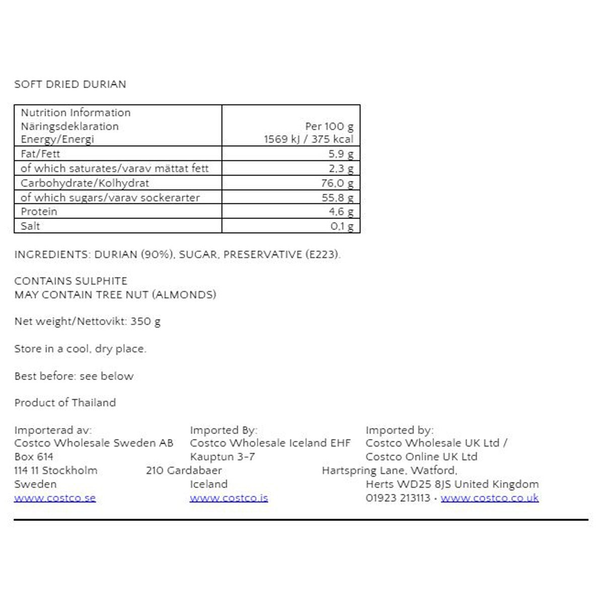 Nutritional Information