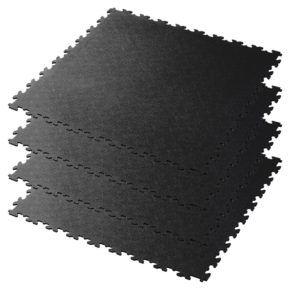 Klikflor X500 5mm Garage Floor Tiles 4 Pack (497 x 497 x 5mm) 0.98m² per pack in Black