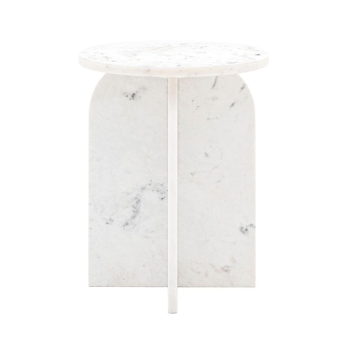 Gallery Amalfi White Marble Side Table Gallery Amalfi White Marble Side Table