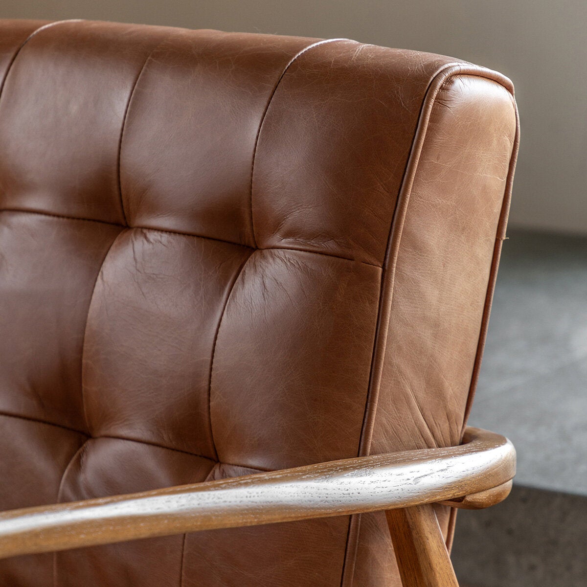 Gallery Humber Vintage Brown Leather Armchair Gallery Humber Vintage Brown Leather Armchair