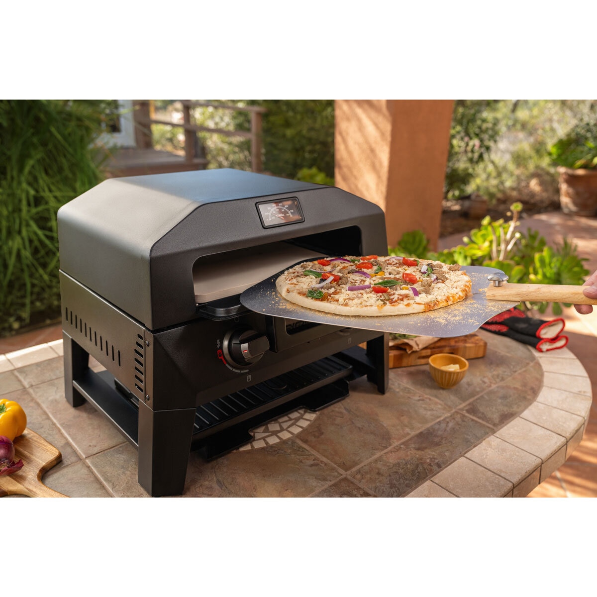 Nexgrill Fortress 2 Burner 4-in-1 BBQ Grill & Pizza Oven + Griddle + Grill Plate + Cover Nexgrill Fortress 2 Burner 4-in-1 BBQ Grill & Pizza Oven + Griddle + Grill Plate + Cover