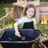 Stanley Jr Wheelbarrow & 7pc Garden Set (3+ Years)