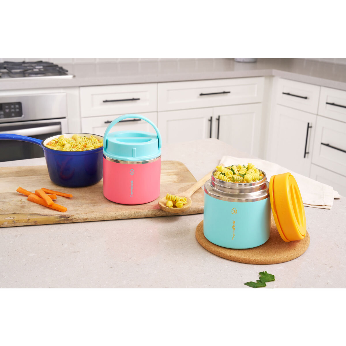 Thermoflask Food Jars SUGAR CORAL & MAUI BLUE