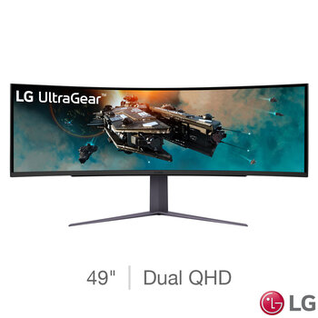 LG UltraGear 49 Inch Dual QHD 240Hz VA Curved Gaming Monitor, 49GR85DC-B