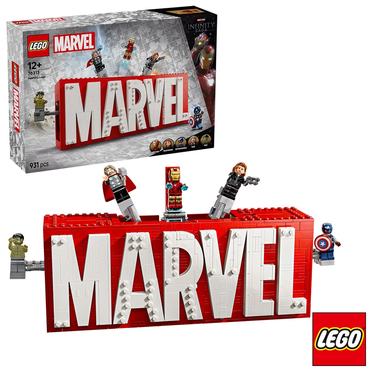 LEGO Superheroes MARVEL Logo & Minifigures - Model 76313 (12+ Years)