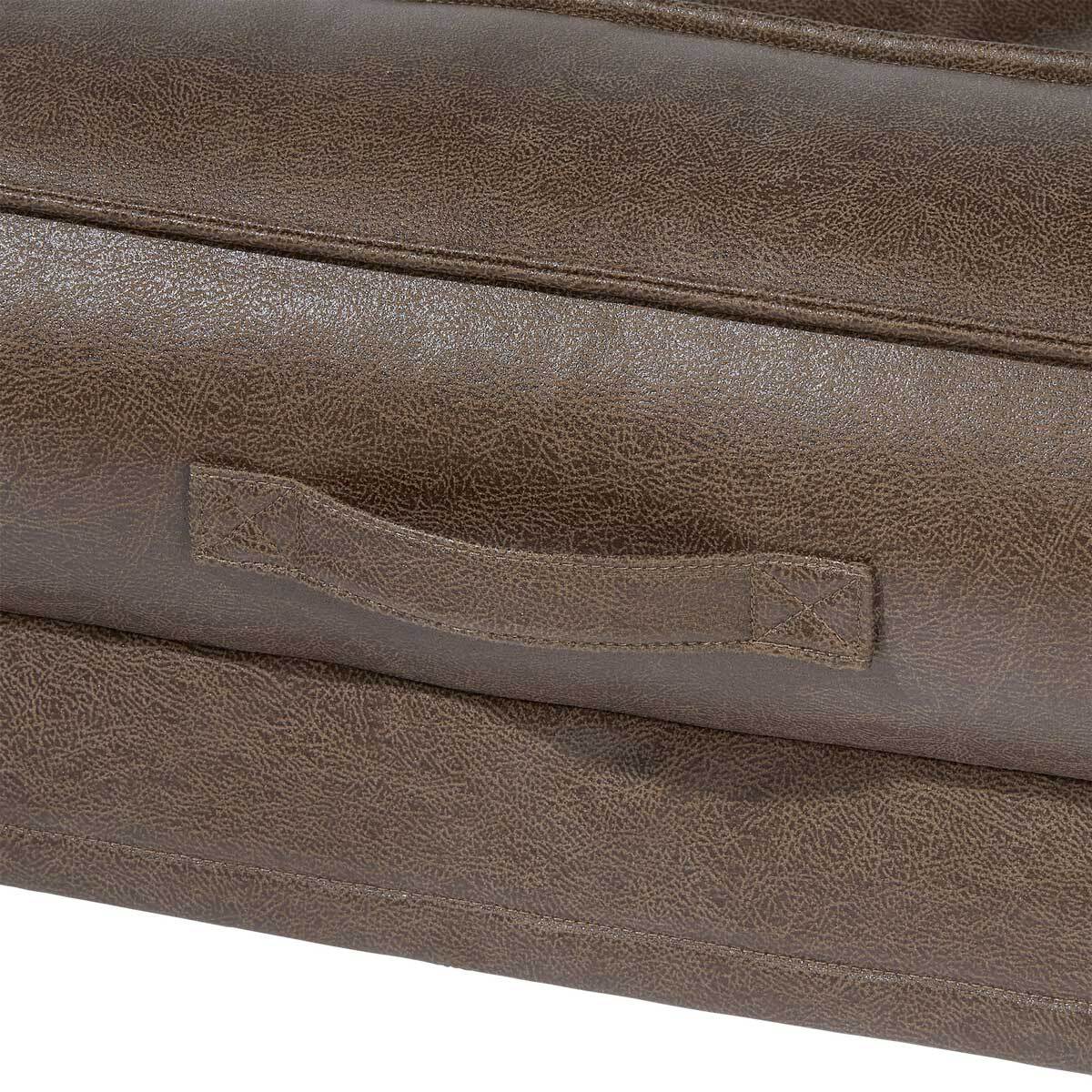 Kirkland Signature Medium Bolster Bed in Faux Leather, 28"x 36"x 9"