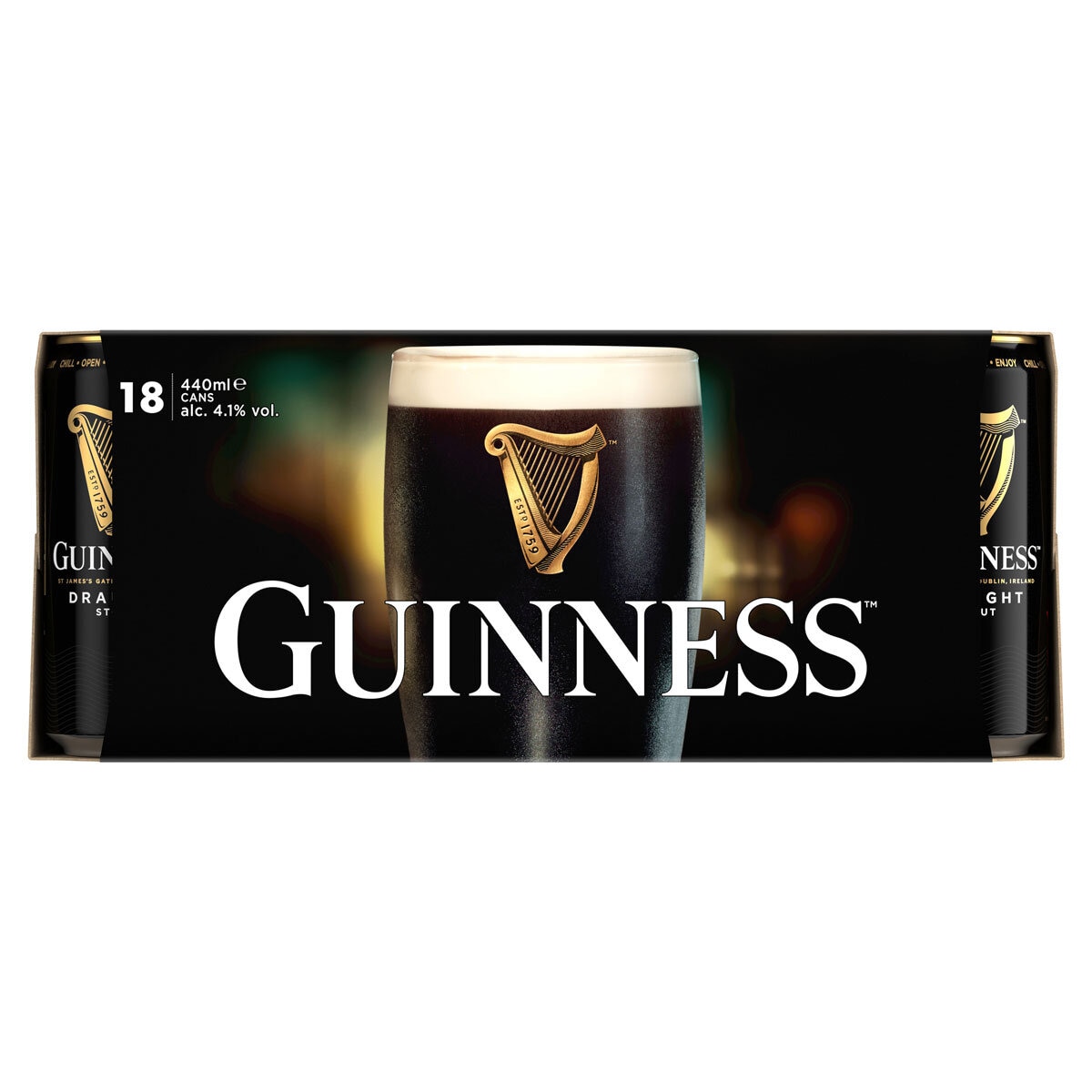 Guinness Draught Stout Beer, 18 x 440ml