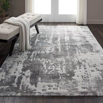 Prismatic Silver Shimmer Rug in 3 Sizes