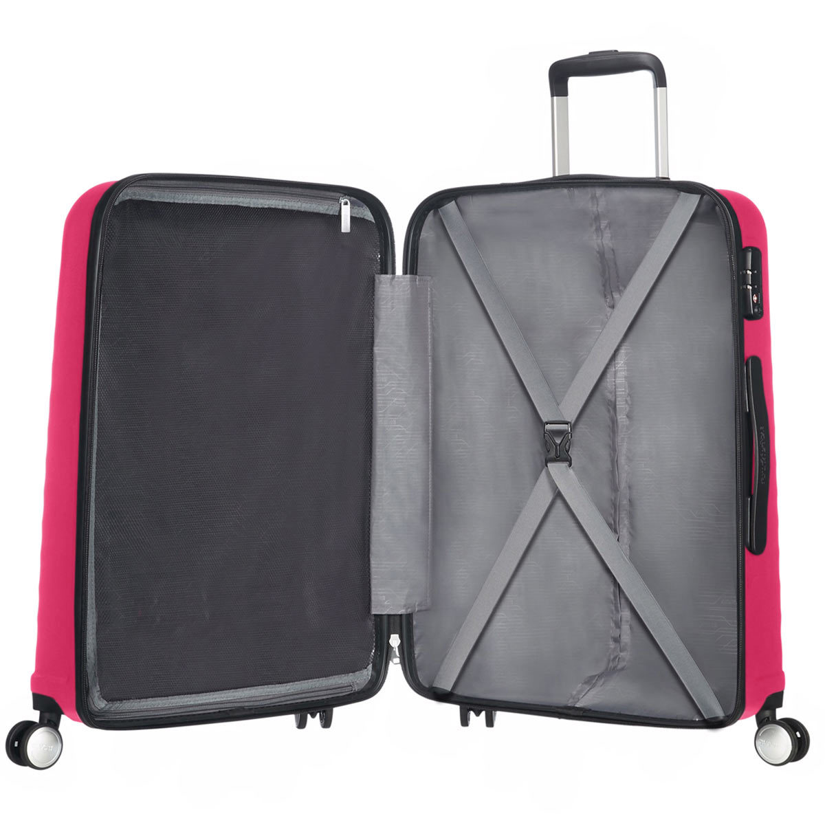 American Tourister Visby 3 Piece Hardside Suitcase Set, Raspberry ...