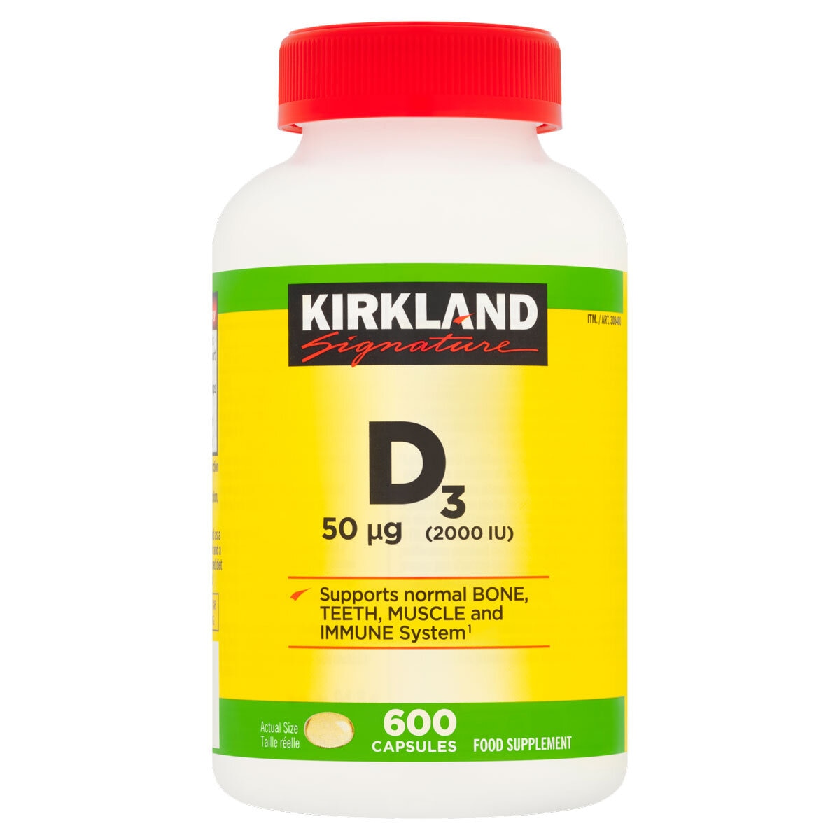 Kirkland Signature Vitamin D3 2000IU, 600 Count