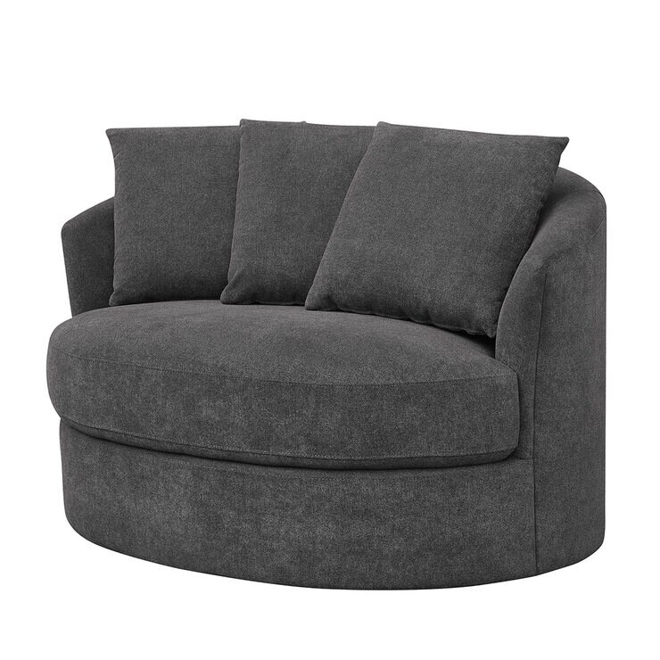 Thomasville Dark Grey Fabric Swivel Chair Costco UK