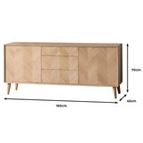 Gallery Milano Large Oak Sideboard