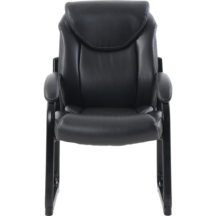True Innovations Black Bonded Leather Guest Chair | Costco UK
