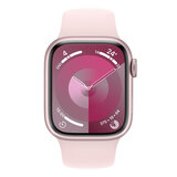 Apple Watch Series 9 Cellular, 41mm Pink Aluminium Case with Light Pink Sport Band M/L, MRJ03QA/A