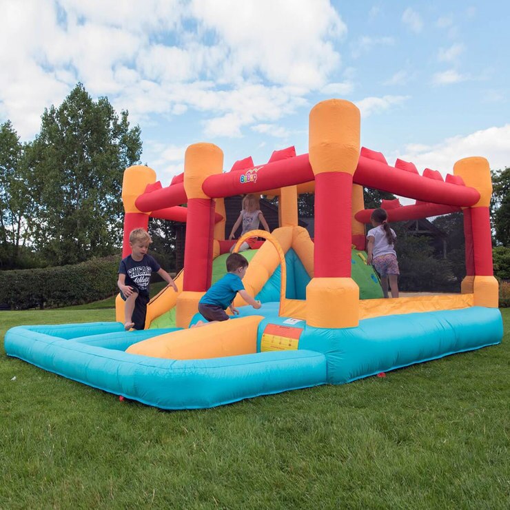 BeBop 13ft Fortress Bouncy Castle and Water Slide (3-10 Years) | Costco UK