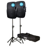 KAM RZ15ABT 15" Bluetooth Speaker- Twin pack with stands