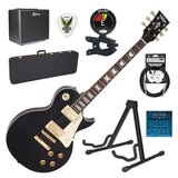 Vintage V100 Electric Gloss Black Guitar Bundle