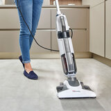 Lifestyle image of the Polti Vaporetta 3 vacuuming floor